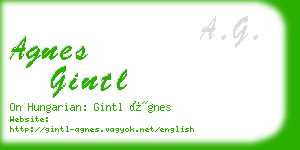 agnes gintl business card